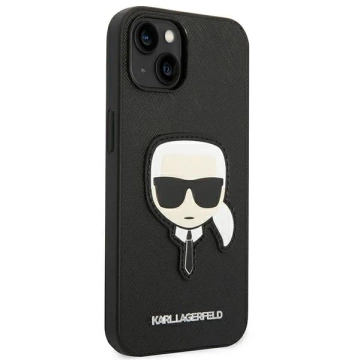 Etui Karl Lagerfeld KLHCP14MSAPKHK für iPhone 14 Plus 6,7" Hardcase Saffiano Karl`s Head Patch